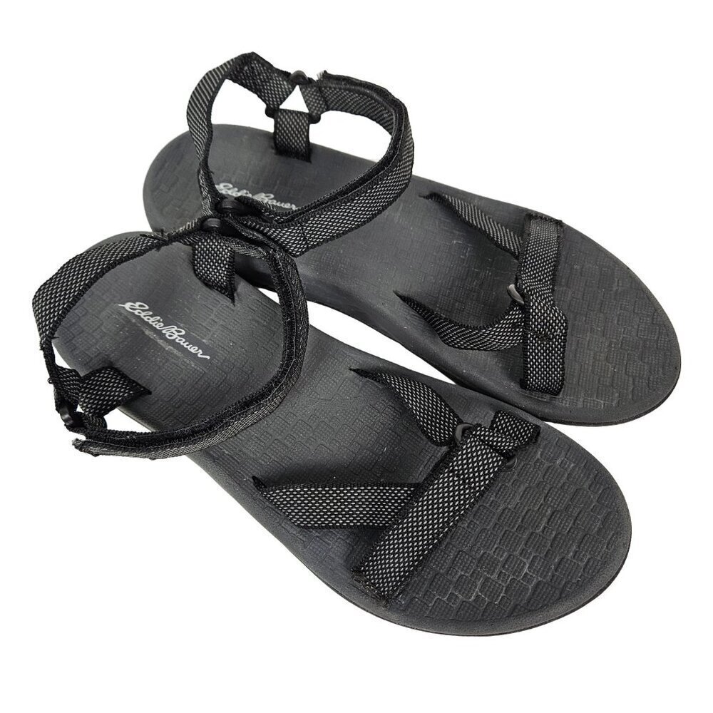 Eddie Bauer Black Strappy Water Trail Hiking Sandal 8 - Picture 3 of 13